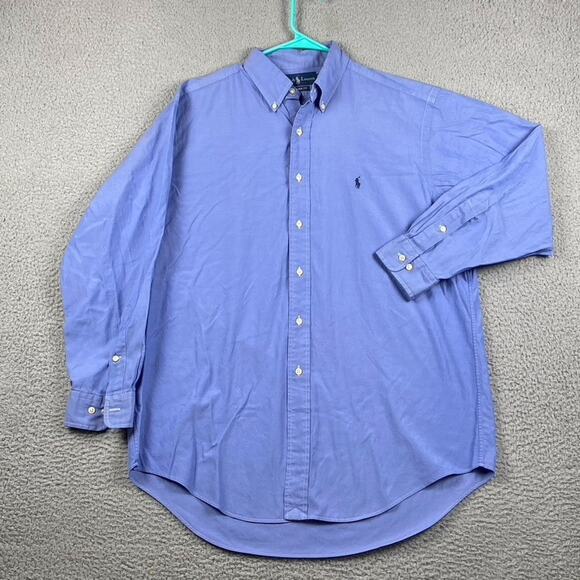 VTG Ralph Lauren Classic Fit Oxford Button Down Shirt Men's 16 32/33 XL Blue - Picture 1 of 9